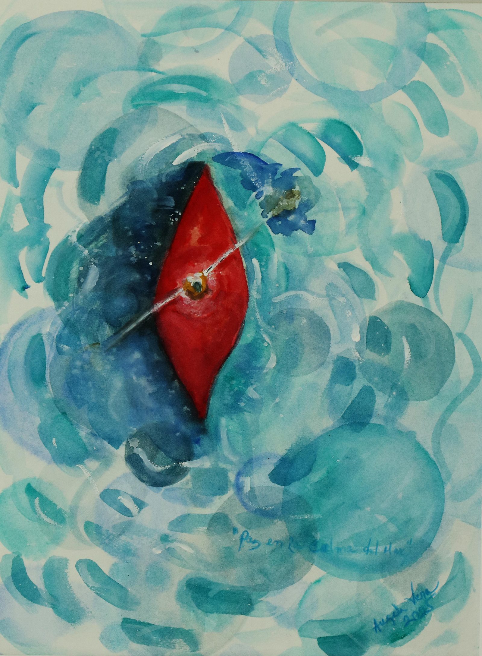 Calma Profunda — Watercolor, 2025, by Ángela Vera