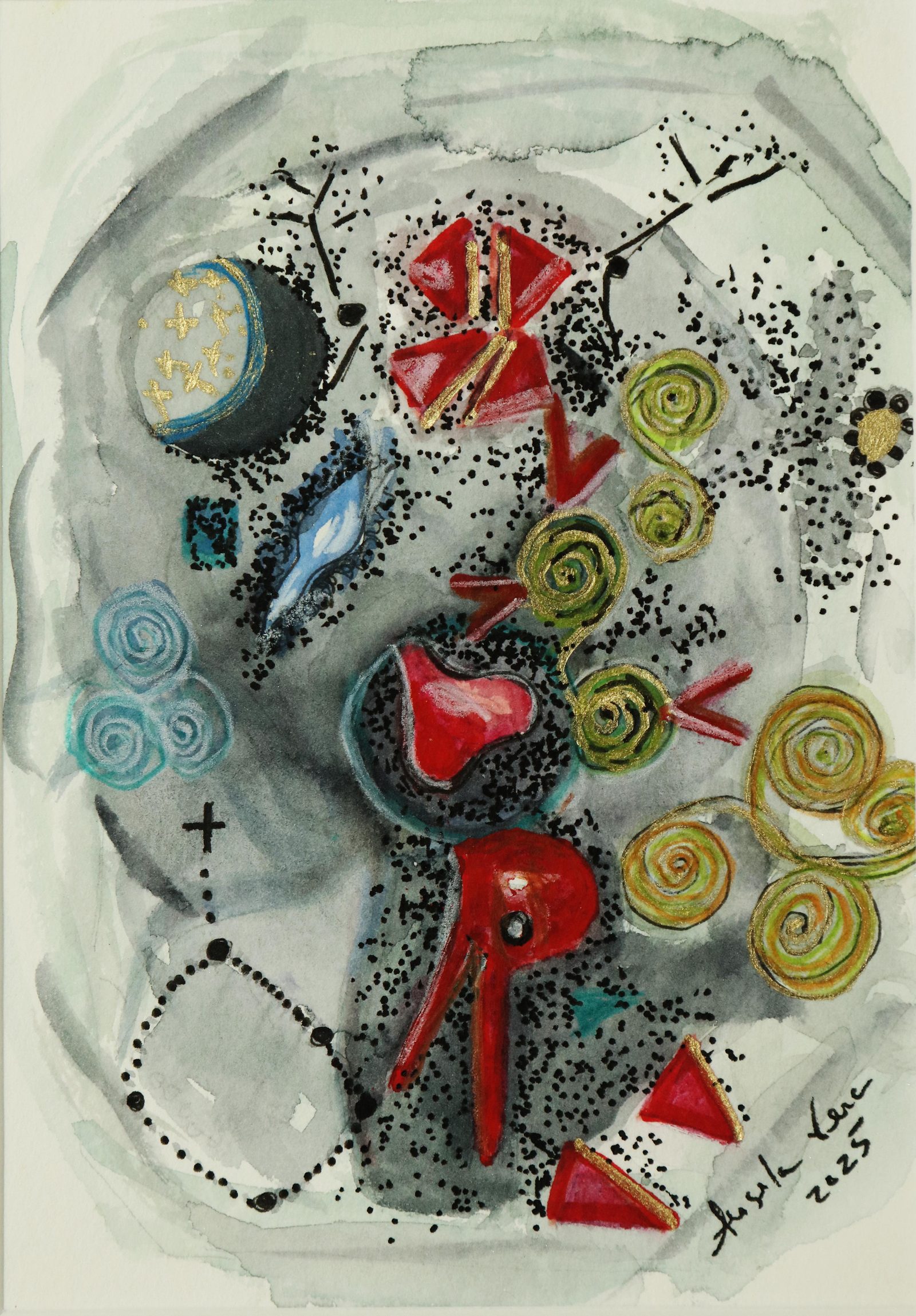 Coexistencia Destructurada — Watercolor, 2025, by Ángela Vera