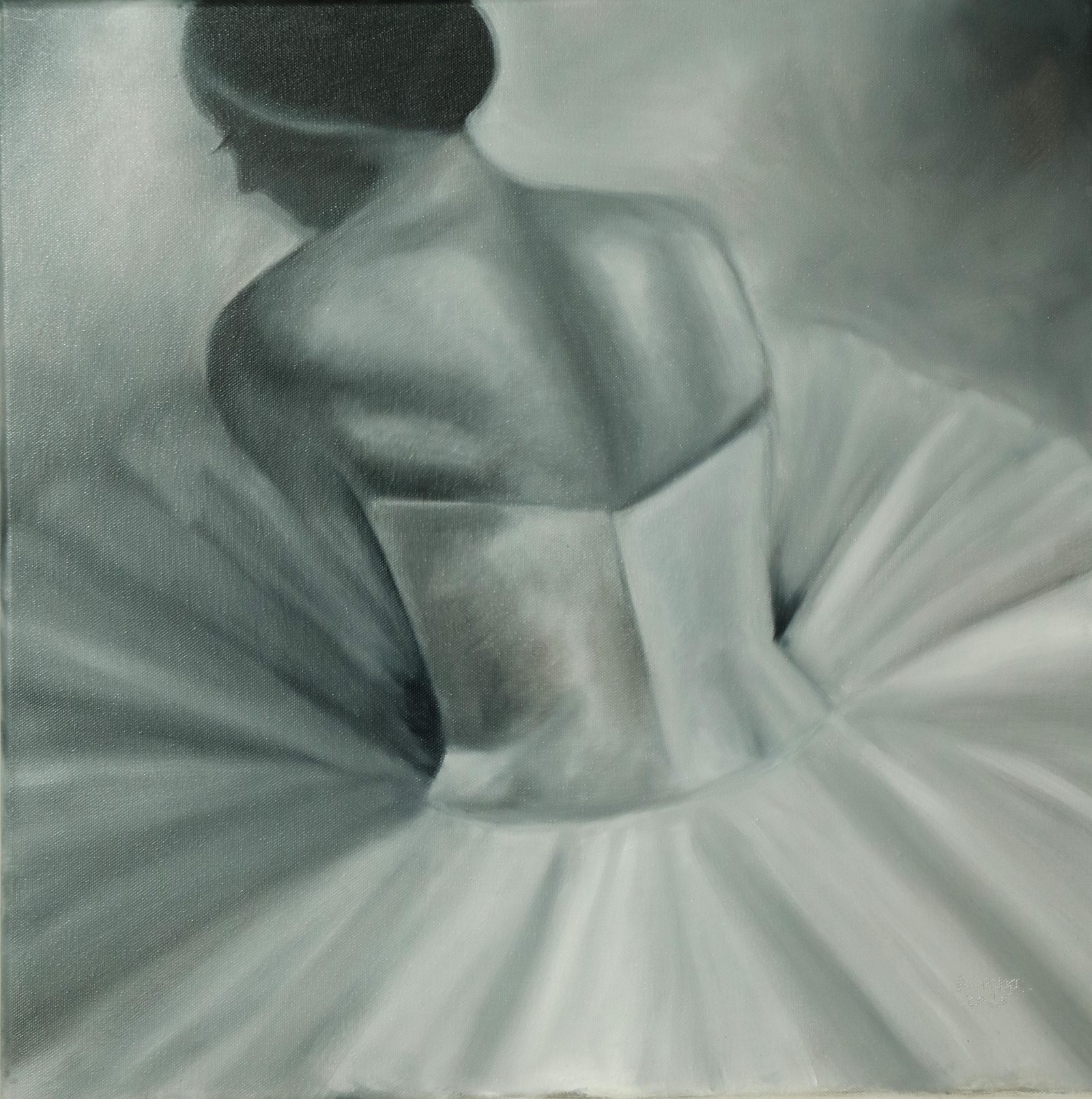 Elegance in Tutu — Oil on canvas, 2025, by Ángela Vera