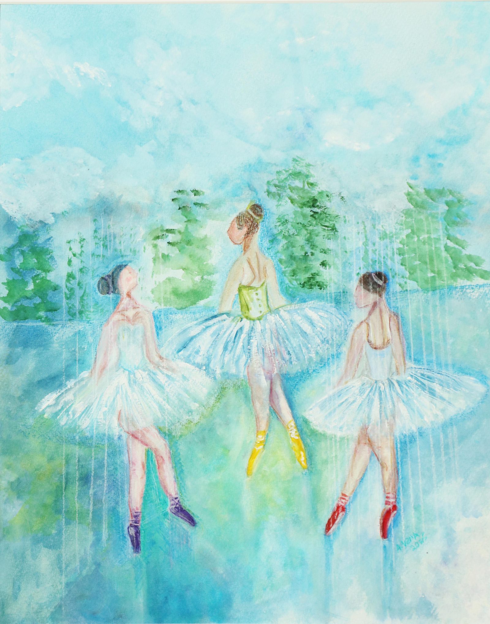 Frozen in Time — Watercolor & gouache, 2025, by Ángela Vera