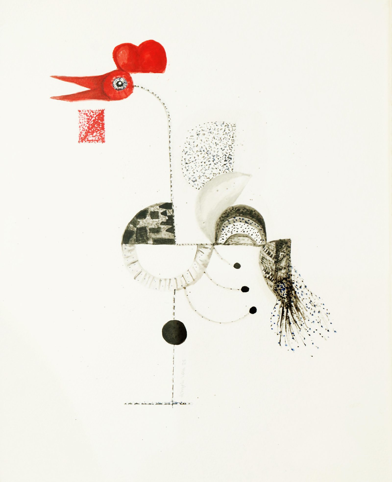 Glamour I — Watercolor & mixed media, 2025, by Ángela Vera
