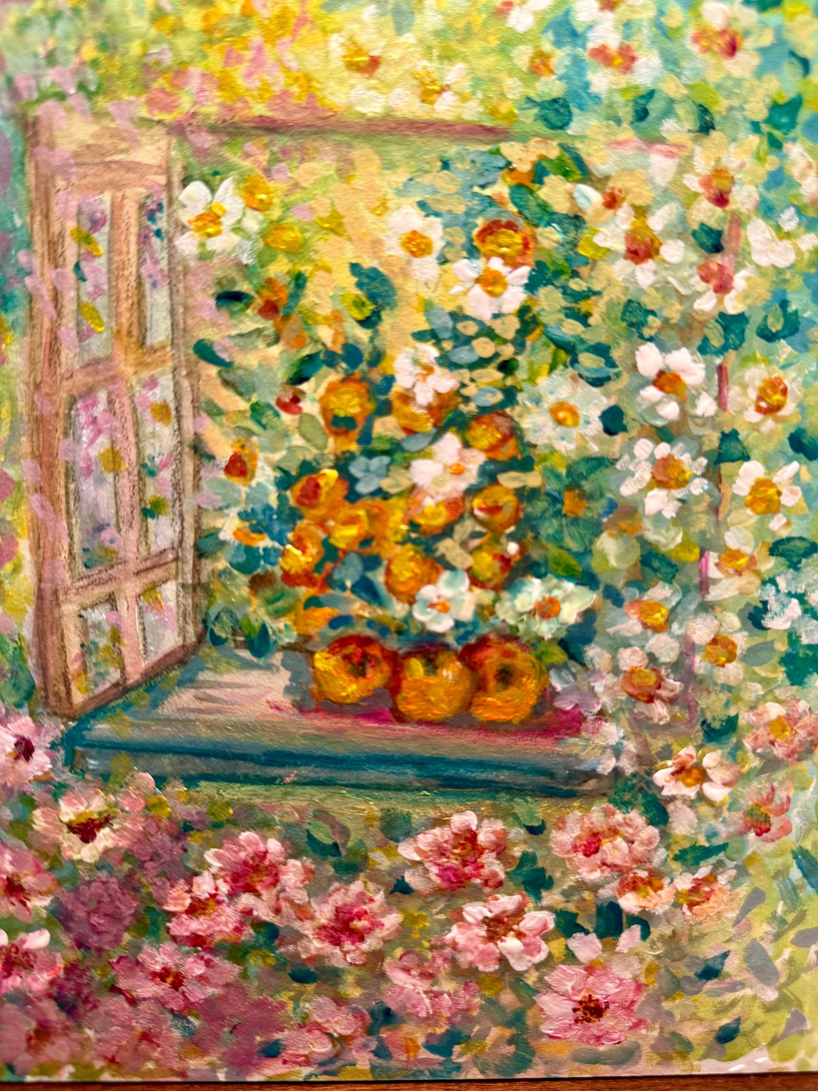 Jardín en Flor — Watercolor & gouache, 2025, by Ángela Vera