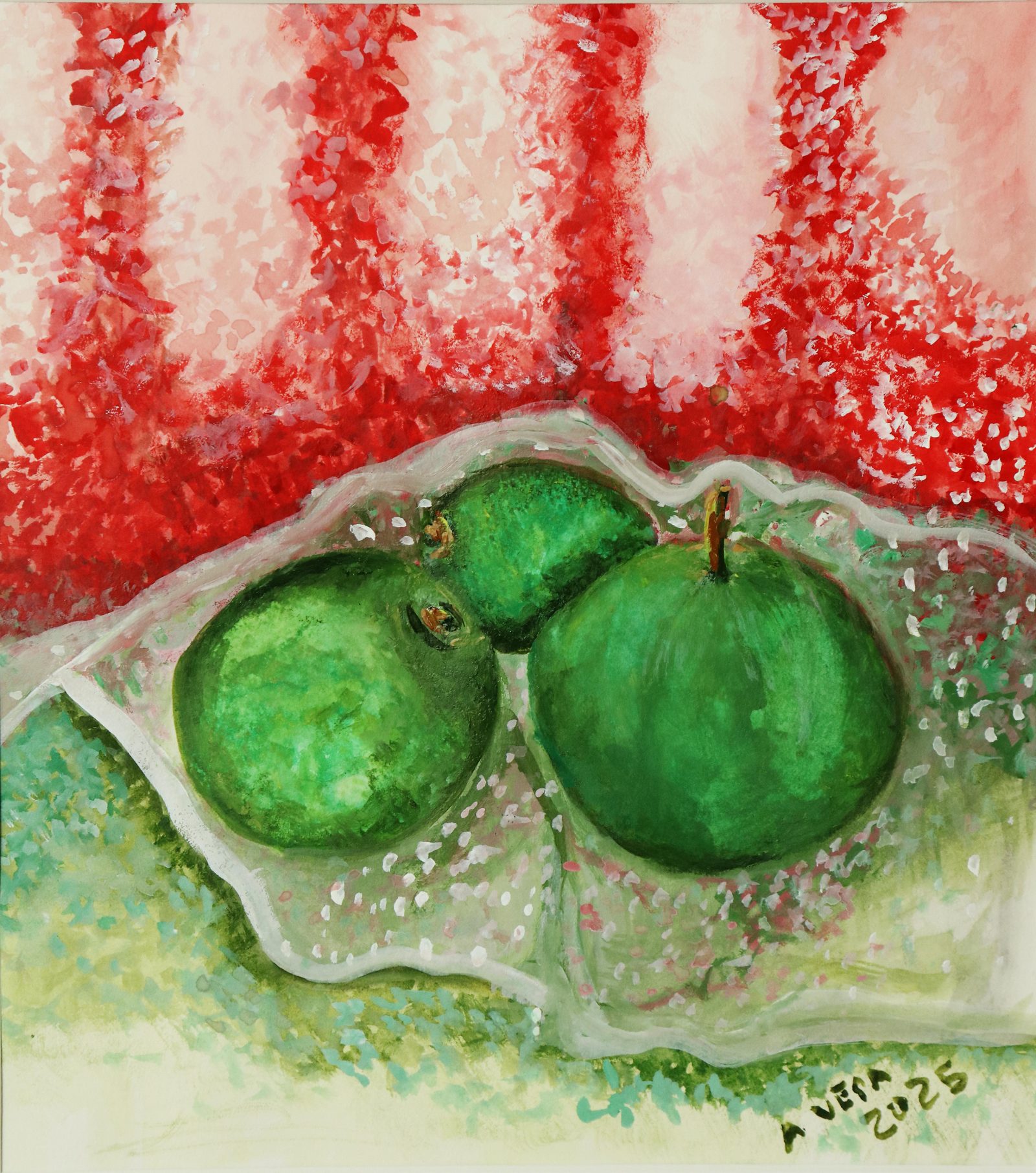 Limones del Jardín — Oil on canvas, 2025, by Ángela Vera