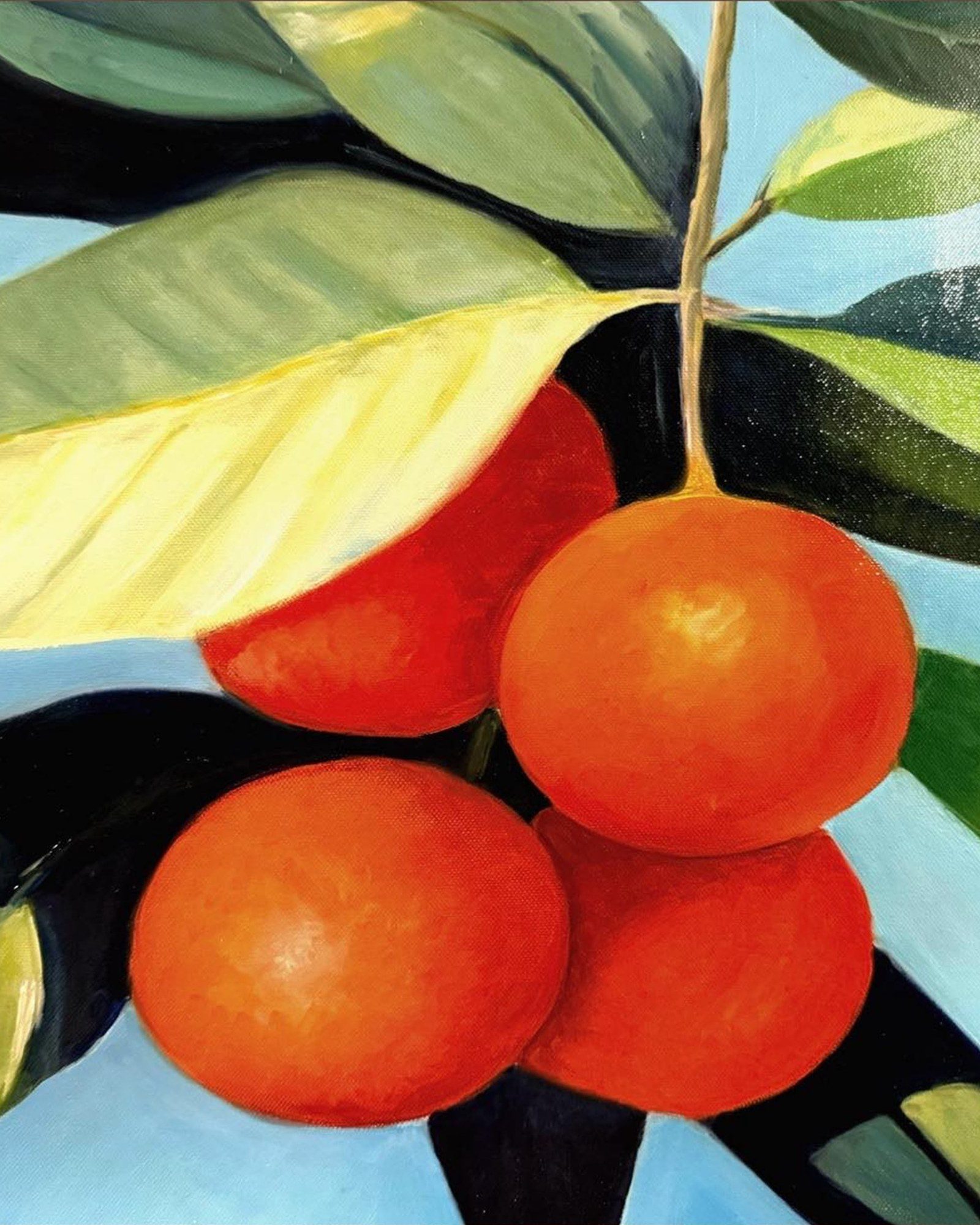 Naranjas de la Amistad — Oil on canvas, 2025, by Ángela Vera